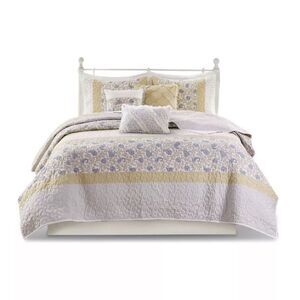 Madison Park 100% Cotton Duvet Set Beautiful Floral Pattern, Ruffle Border